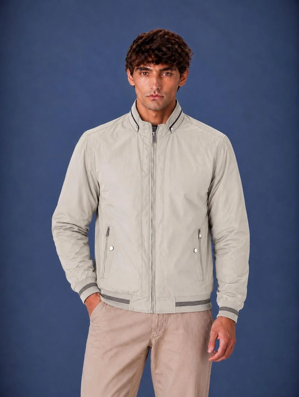 91143 - CAMPERA CON PIEL BOMBER