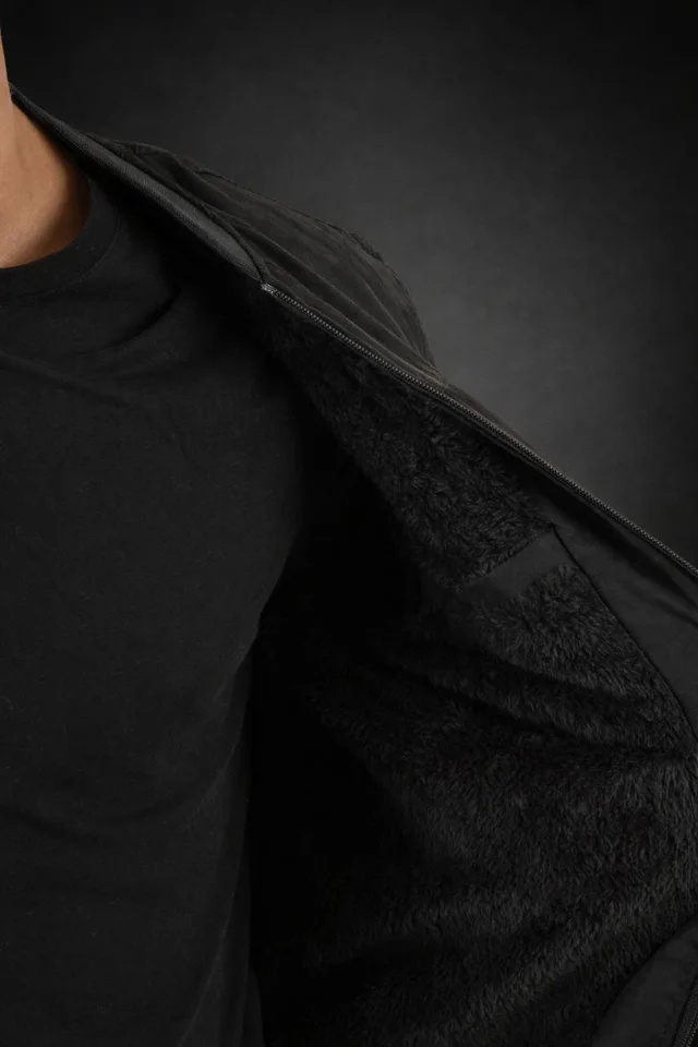91131 - CAMPERA BOMBER DE GAMUZA CON PIEL