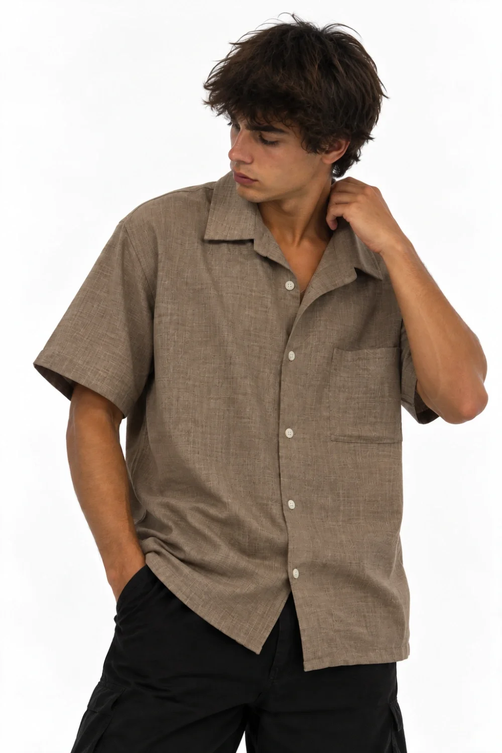 91609 - CAMISA LINO M CORTA
