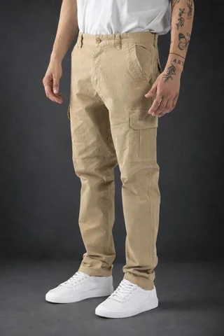 90729 - PANTALON CARGO RECTO CINTURA FIJA. IMP - Vista 3