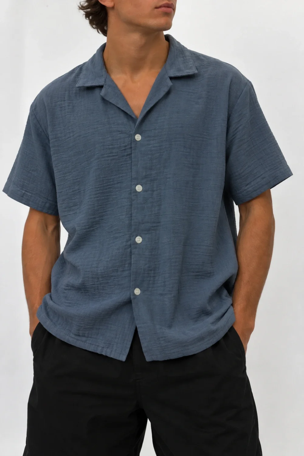 91610 - CAMISA LINO MANGA CORTA