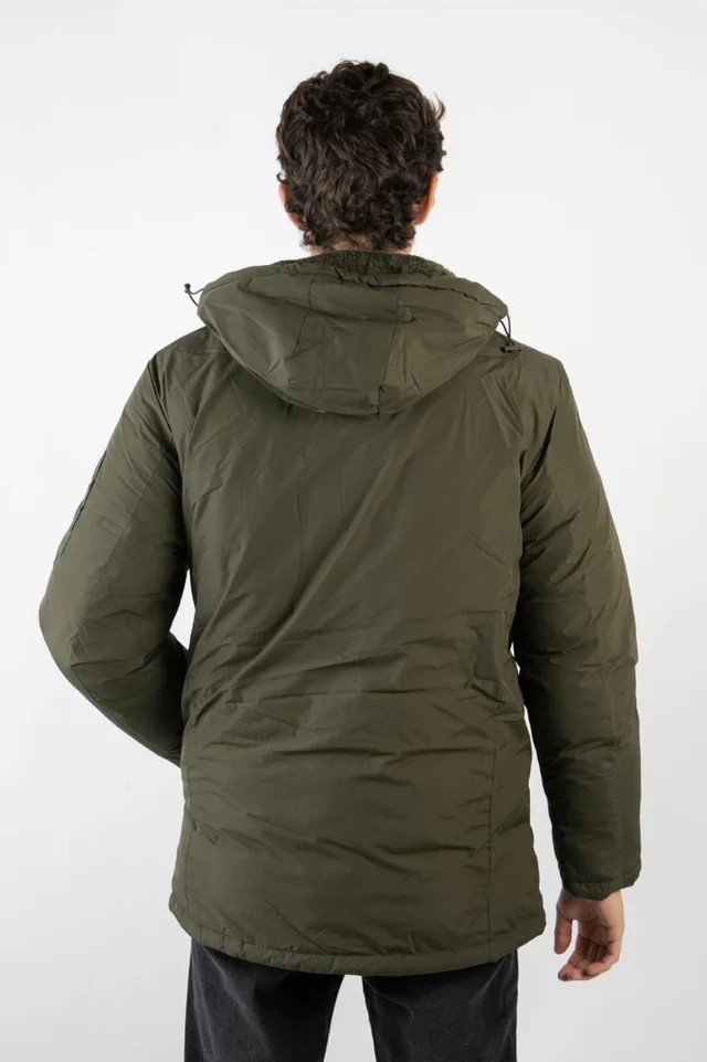 90117 - PARKA NYLON C/PIEL