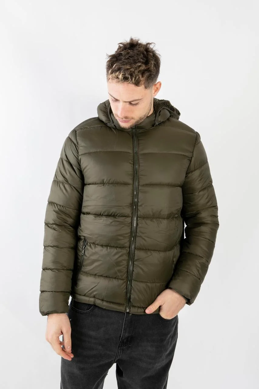 90122 - CAMPERA PUFFER CON PIEL