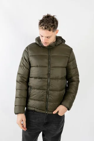 90122 - CAMPERA PUFFER CON PIEL - Vista 3