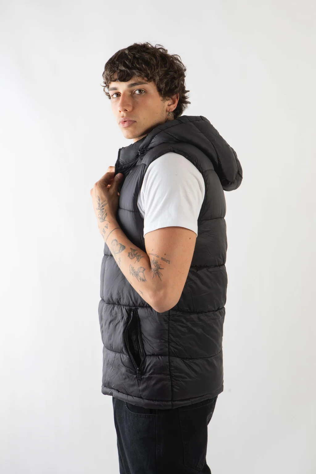 91126 - CHALECO COSTURA CON PIEL