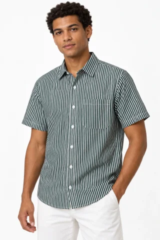 91611 - CAMISA MNG CORTA RAYADA - Vista 2
