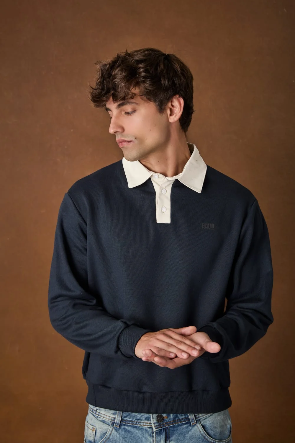93922 - POLO RUSTICO ESTAMPADO CUELLO GABARDINA