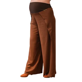 PANTALON SIMIL LINO ELASTIZADO CON ALETA EN LATERAL Y FAJA DE ALGODON ELASTIZADO EN PANZA - Vista 1