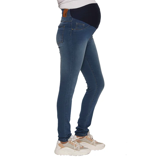JEAN TIRO ALTO FAJA CONFORT AZUL