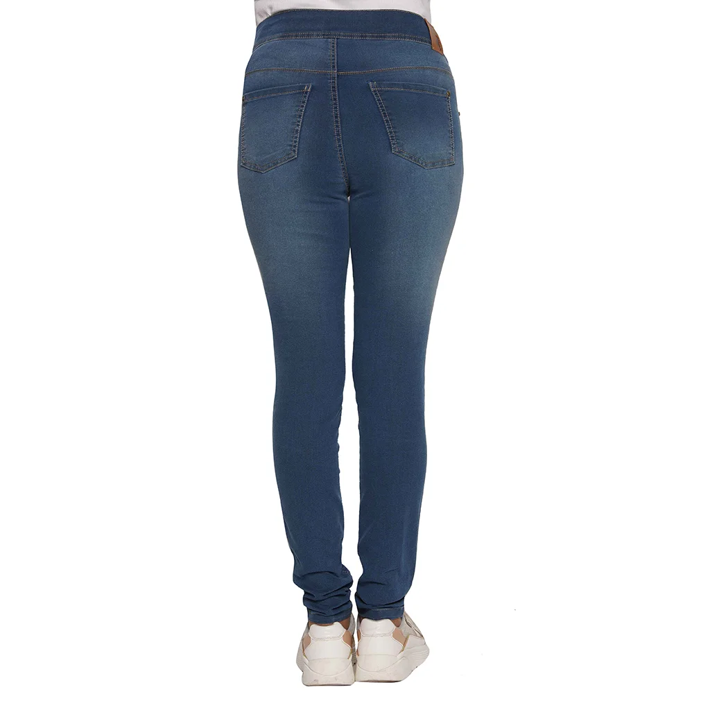 JEAN TIRO ALTO FAJA CONFORT AZUL