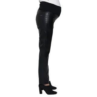 PANTALON CUERO ECOLOGICO CON FAJA DE ALGODON EN LA CINTURA - Vista 2
