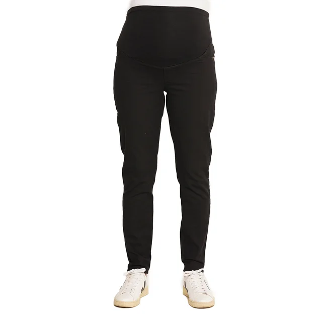 PANTALON GABARDINA ELASTIZADO CORTE CLASICO CON FAJA ALGODON ALTA