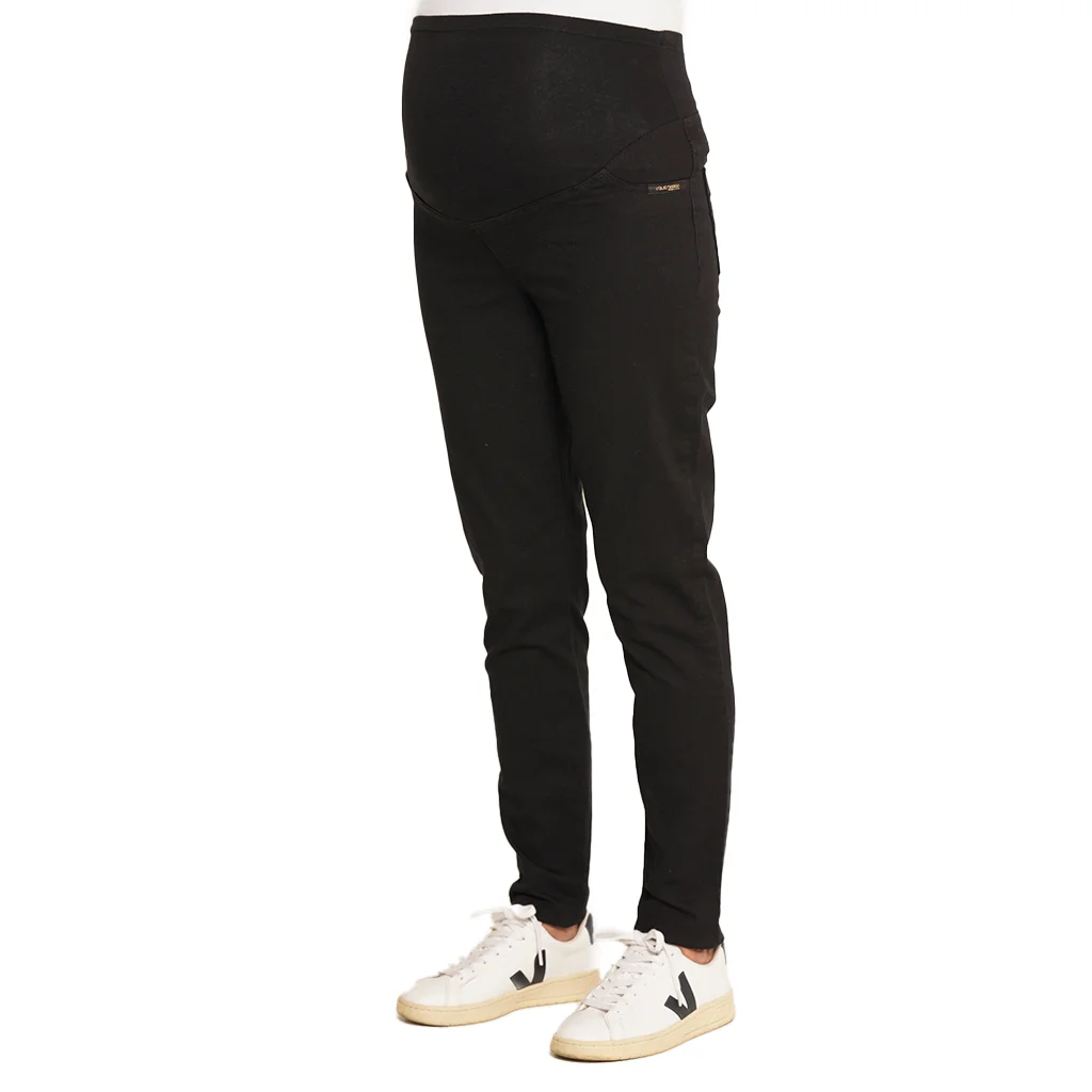 PANTALON GABARDINA ELASTIZADO CORTE CLASICO CON FAJA ALGODON ALTA