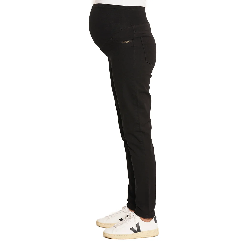 PANTALON GABARDINA ELASTIZADO CORTE CLASICO CON FAJA ALGODON ALTA
