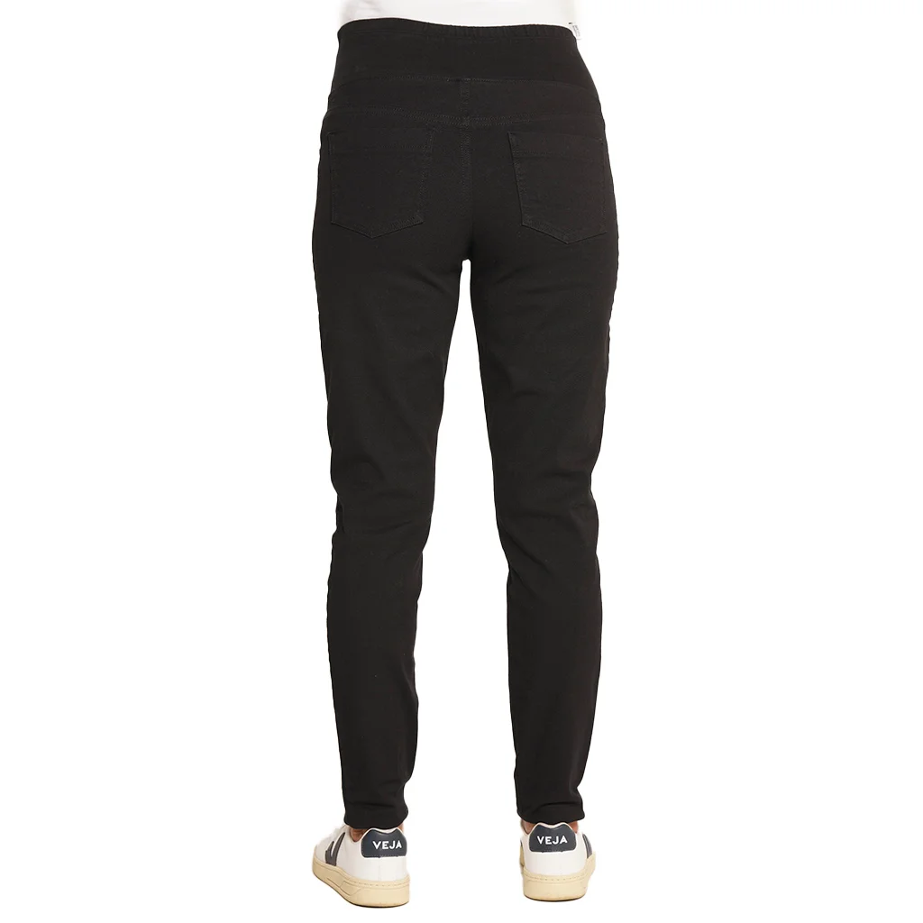 PANTALON GABARDINA ELASTIZADO CORTE CLASICO CON FAJA ALGODON ALTA