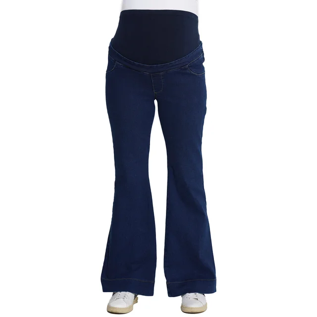 JEAN OXFORD JEAN ELASTIZADO CON FAJA ALGODON ELASTIZADO CON DETALLE DE BOTAMANGA CON COSTURA ANCHA