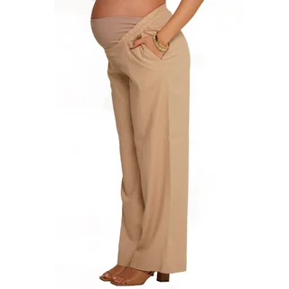 PANTALON LINO CORTE DE VESTIR CON CINTURA CAMBREADA DELANTERA Y FAJA ELASTIZADA EN PANZA - Vista 3