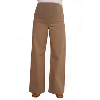 PANTALON GABARDINA ELASTIZADO PIERNA ANCHA CON FAJA DE ALGODON EN PANZA - Vista 4