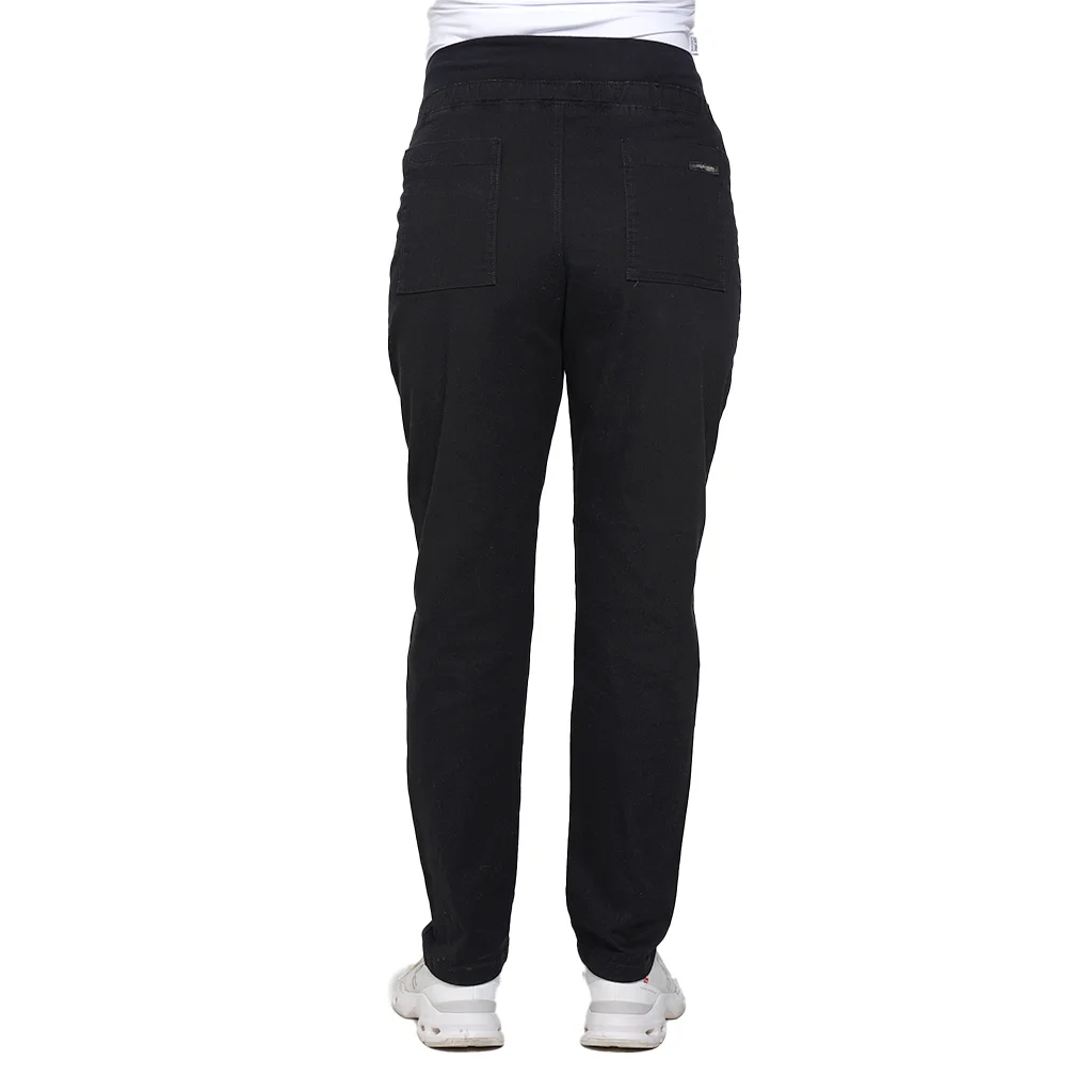 PANTALON GABARDINA ELASTIZADA, CORTE NAUTICO CON FAJA ELASTIZADA EN LA PANZA