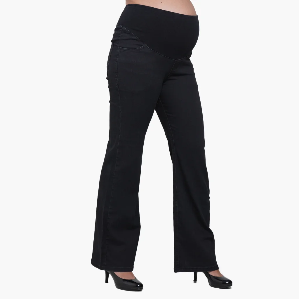 JEAN OXFORD NEGRO CON FAJA ALGODON ELASTIZADA DOBLE