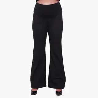 JEAN OXFORD NEGRO CON FAJA ALGODON ELASTIZADA DOBLE - Vista 1