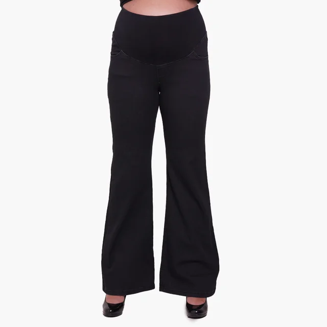 JEAN OXFORD NEGRO CON FAJA ALGODON ELASTIZADA DOBLE