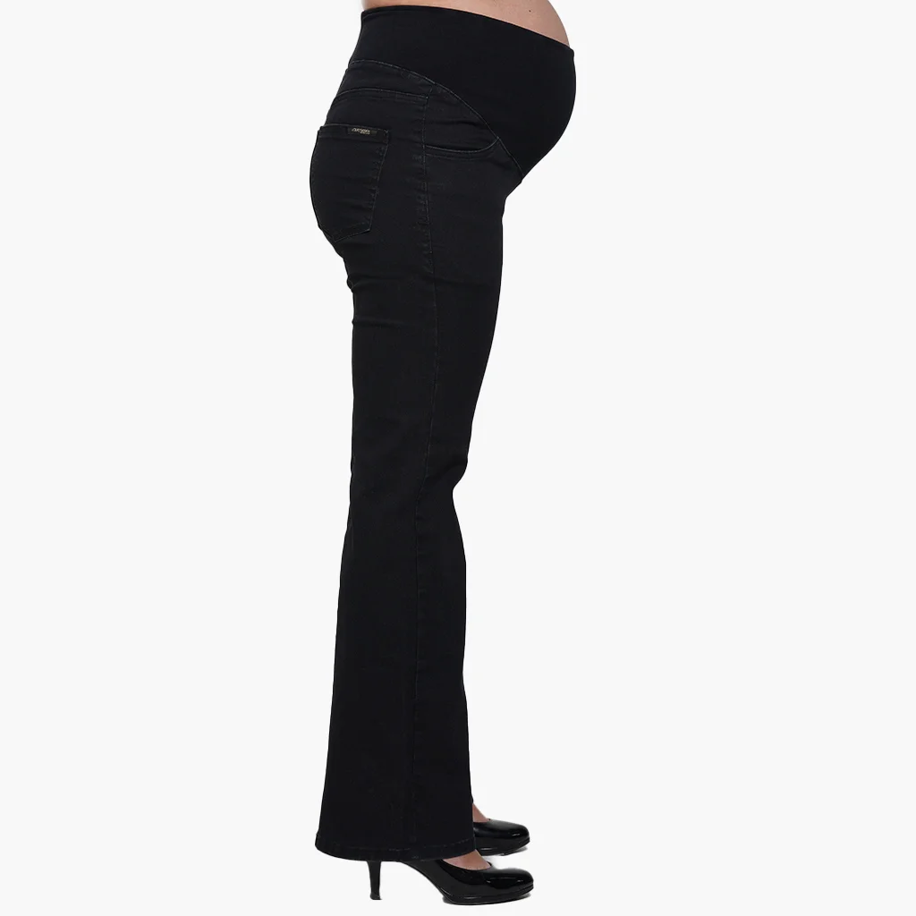 JEAN OXFORD NEGRO CON FAJA ALGODON ELASTIZADA DOBLE