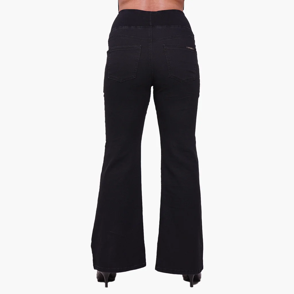 JEAN OXFORD NEGRO CON FAJA ALGODON ELASTIZADA DOBLE