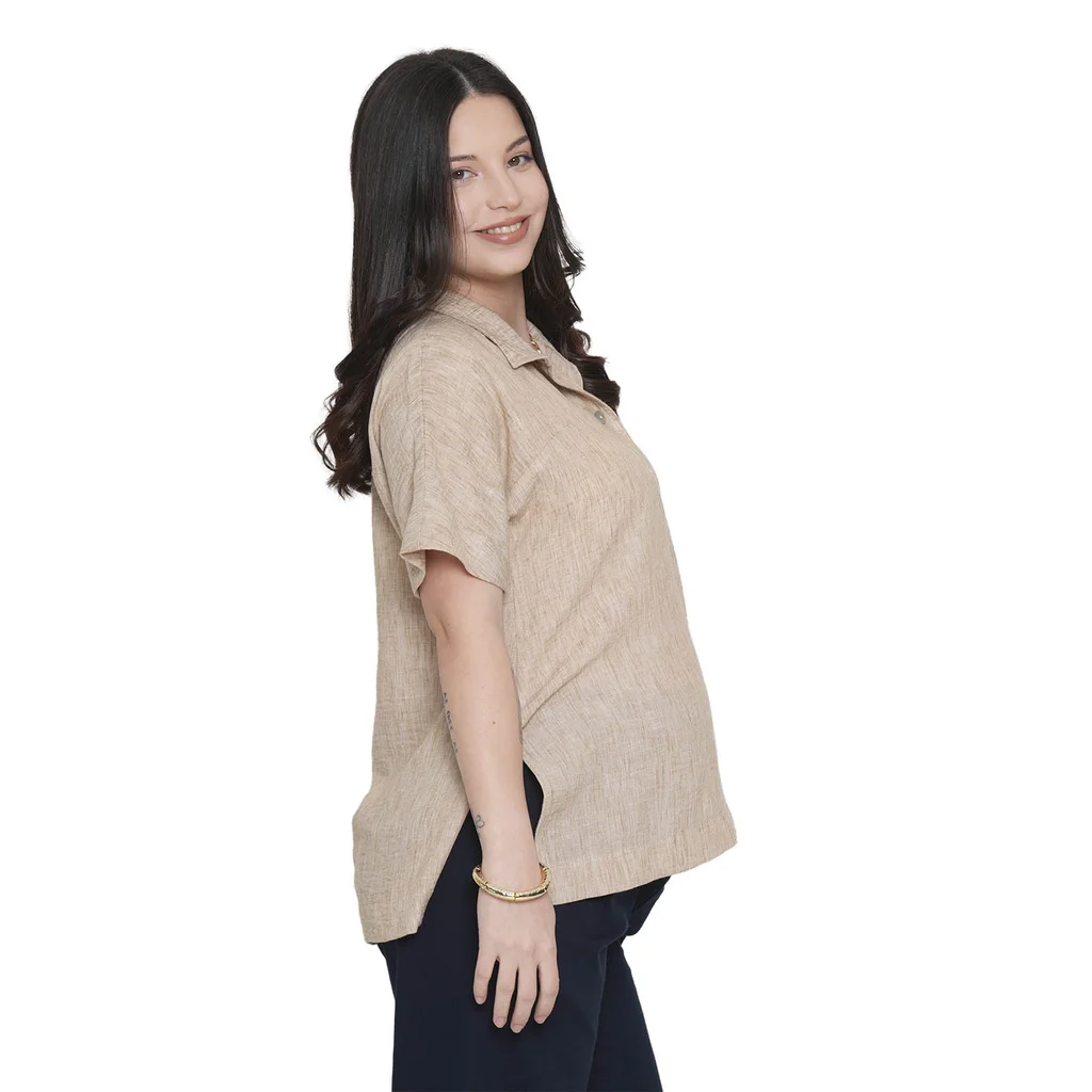 BLUSA LINO CON CANESU DELANTERO OVER SIZE