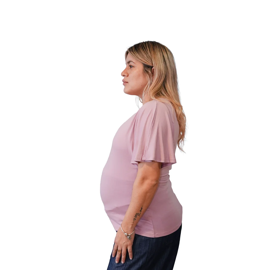 REMERA MODAL ELASTIZADO CON SISTEMA PARA AMAMANTAR DESDE LA MANGA