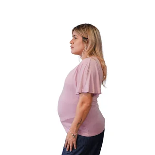 REMERA MODAL ELASTIZADO CON SISTEMA PARA AMAMANTAR DESDE LA MANGA - Vista 6