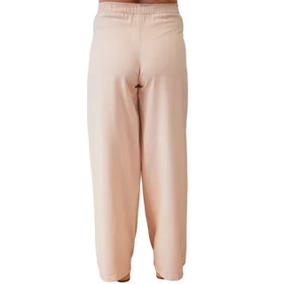 PANTALON DE LINO RIGIDO TIRO ALTO PIERNA AMPLIA CON FAJA DE ALGODON ELASTIZADO DELANTERO - Vista 4