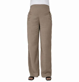 PANTALON SIMIL LINO RECTA CON FAJA EN PANZA ELASTIZADA - Vista 6