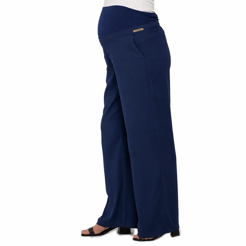 PANTALON SIMIL LINO RECTA CON FAJA EN PANZA ELASTIZADA