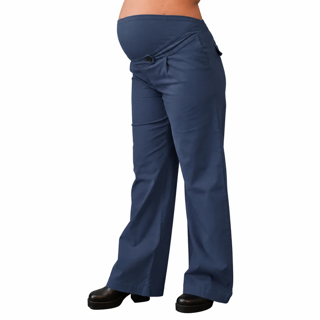 PANTALON DE VESTIR DE GABARDINA ELASTIZADO CON PINZA DE DISEÑO Y CINTURA IRREGULAR, FAJA DE ALGODON ELASTIZADO