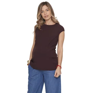 REMERA MICROMORLEY ELASTIZADO CON RECORTES LATERALES Y SISTEMA DE AMAMANTAR - Vista 1