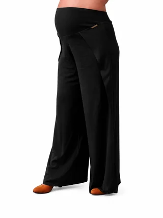 PANTALON SIMIL LINO ELASTIZADO CON ALETA EN LATERAL Y FAJA DE ALGODON ELASTIZADO EN PANZA - Vista 5