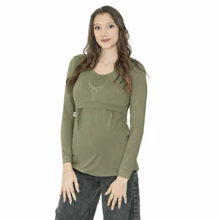 REMERA MODAL CON RECORTE LATERAL PARA AMAMANTAR - Vista 5
