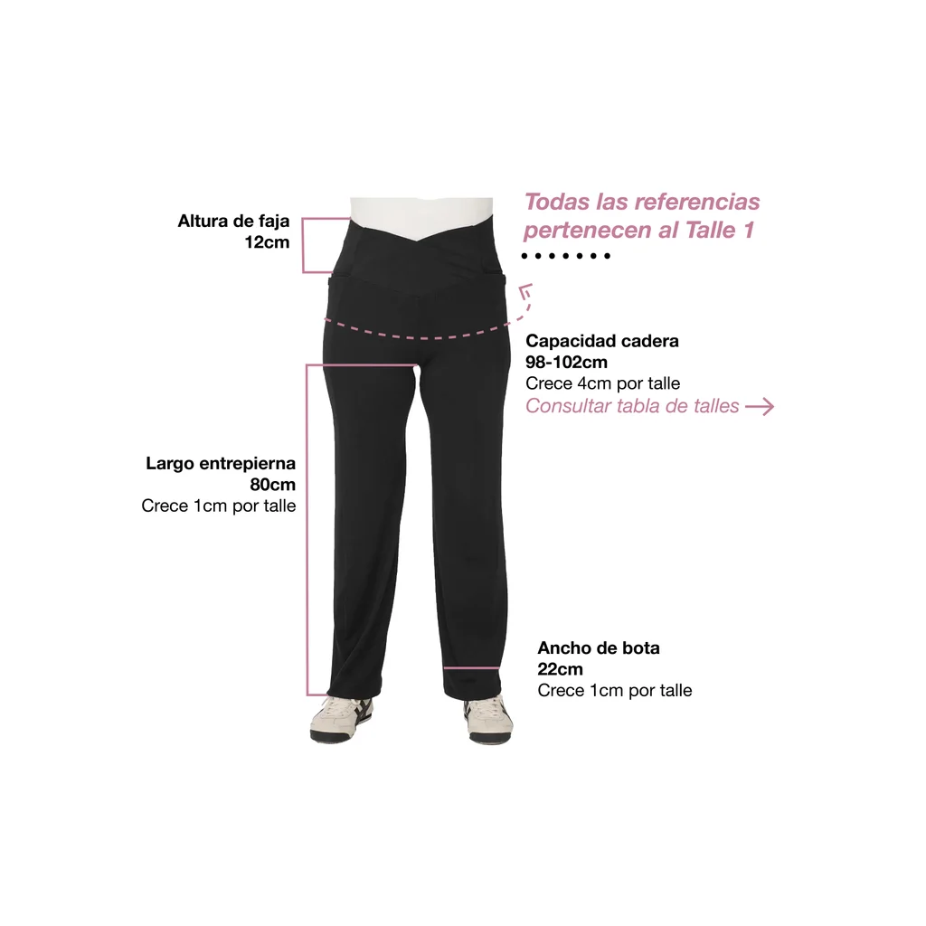calza elastizada tipo yoga con bolsillos laterales y de uso reversible
