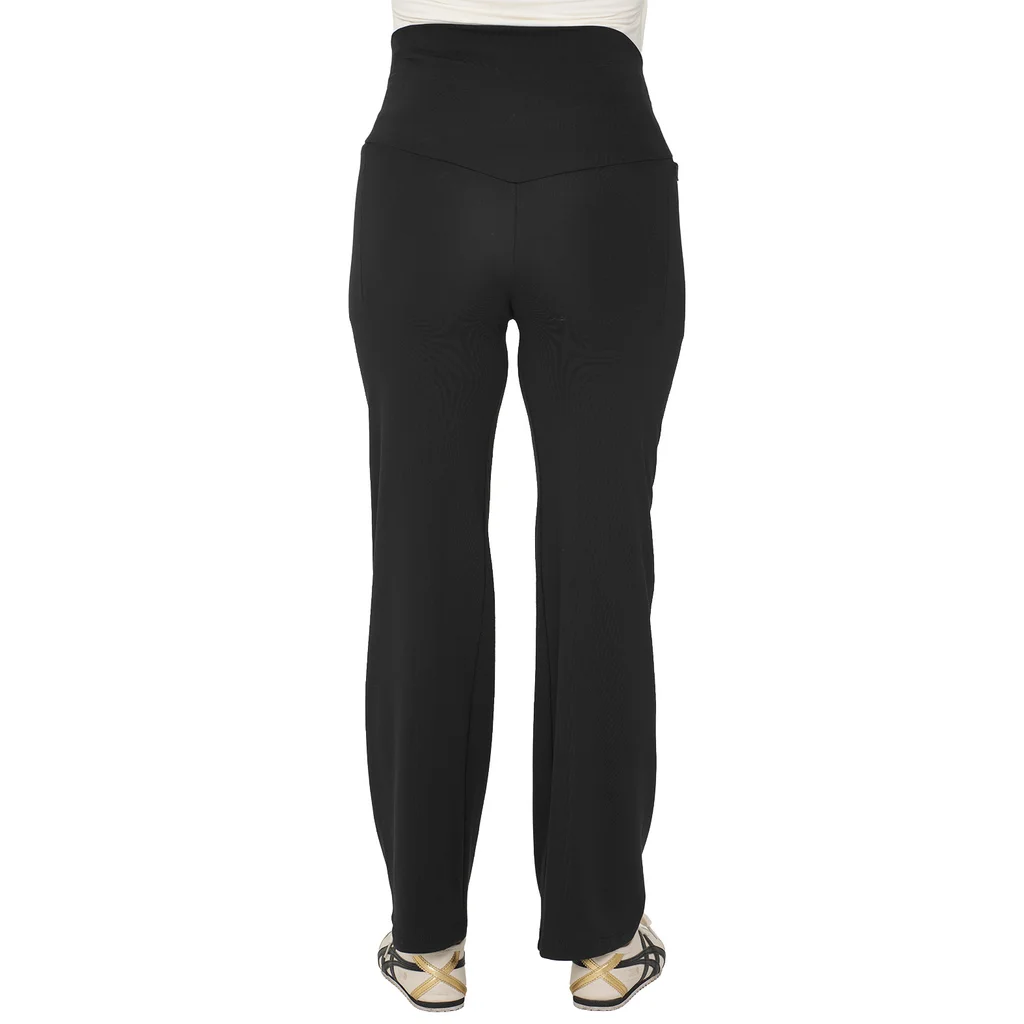calza elastizada tipo yoga con bolsillos laterales y de uso reversible