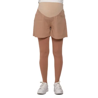 SHORT LINO CON PINZAS Y FAJA ELASTIZADA EN PANZA - Vista 1