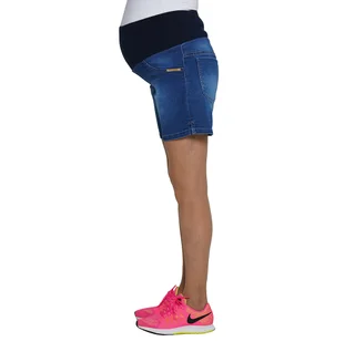 SHORT JEAN ELASTIZADO CON FAJA DE ALGODON EN CINTURA - Vista 3
