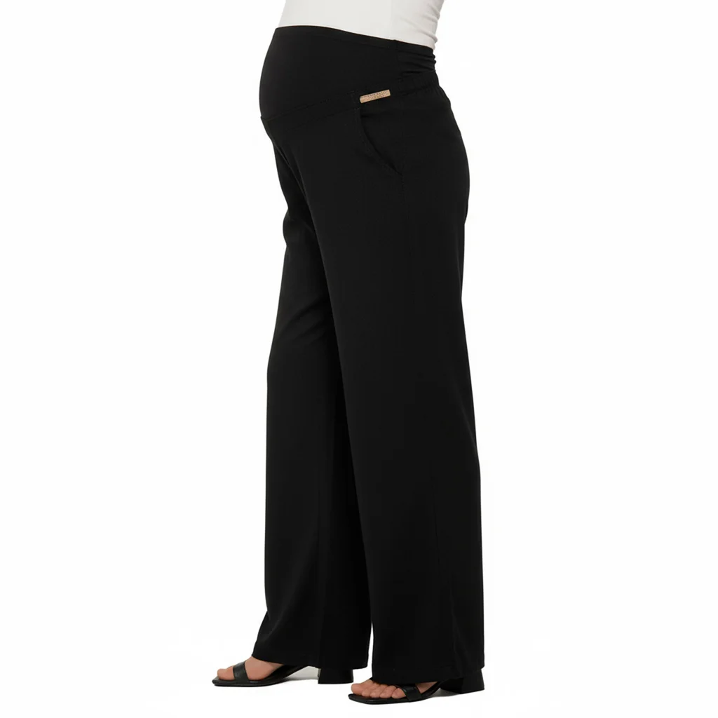 PANTALON SIMIL LINO RECTA CON FAJA EN PANZA ELASTIZADA