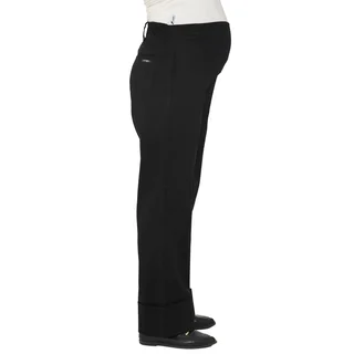 PANTALON COTTON SATEN ELASTIZADO CON BOTA ANCHA Y FAJA DE ALGODON  EN LA CINTURA DELANTERA - Vista 4