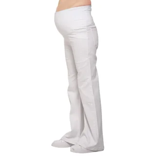 JEAN BLANCO OXFORD CON FAJA DE ALGODON ELASTIZADA EN PANZA - Vista 2