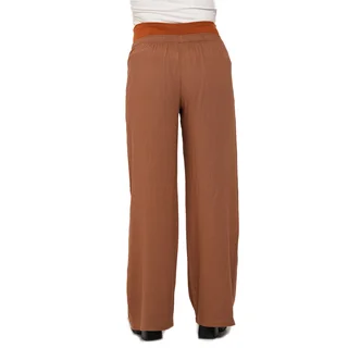PANTALON SIMIL LINO RECTA CON FAJA EN PANZA ELASTIZADA - Vista 4
