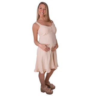 VESTIDO DE SEY CON CARTERA Y ELASTICO EN HOMBRO PARA AMAMANTAR, ESPALDA CON NUDO - Vista 2