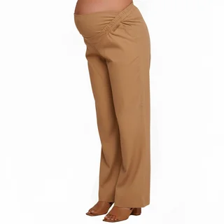 PANTALON LINO CORTE DE VESTIR CON CINTURA CAMBREADA DELANTERA Y FAJA ELASTIZADA EN PANZA - Vista 6