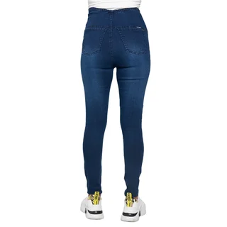 JEAN SUPER ELASTIZADO CON FAJA DE ALGODON DELANTERA ALTA Y ESPALDA EN V TERMIANDA EN JEAN - Vista 3