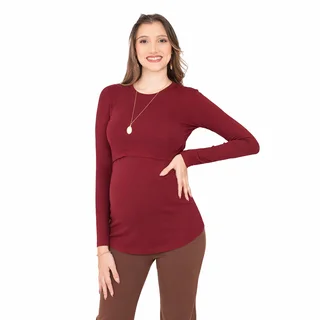 REMERA SEMIPOLERA SUPER ELASTIZADA CON APERTURA PARA AMAMANTAR - Vista 5